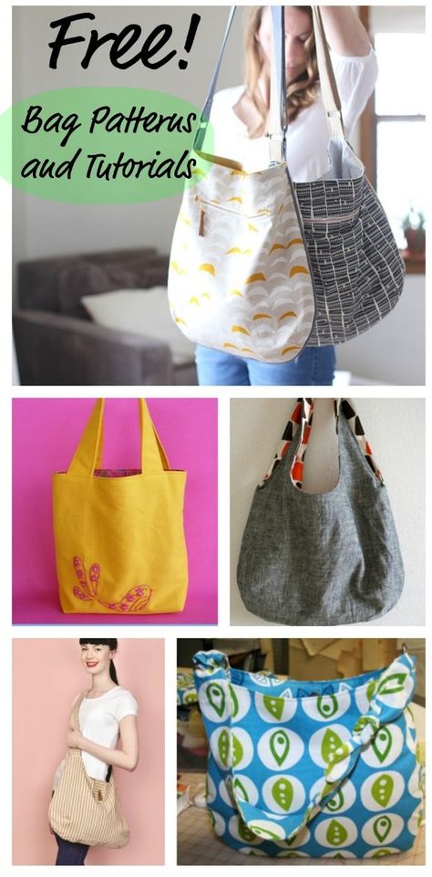 Free Patterns and Tutorials for Sewing Bags | Love Sewing Free Bag Patterns, Apartment Apothecary, Sewing Tutorials Bags, Slouch Bag, Purse Sewing Patterns, Sewing Bags, Sew Ins, Picnic Bag, Handbag Patterns