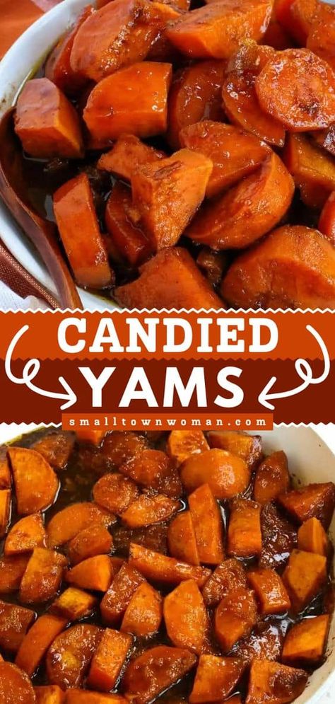 These Southern Candied Yams are all you need for a festive Christmas dinner idea! It is easy, delicious, and made in just one skillet. Pair this Christmas side dish idea with ham, turkey, and pork. You will surely impress your guests with this holiday dinner recipe! Southern Candied Yams, Candied Yams Recipe, Candied Yams, Thanksgiving Side Dishes Easy, Yams Recipe, Candy Yams, Candied Sweet Potatoes, Thanksgiving Dinner Recipes, Thanksgiving Side