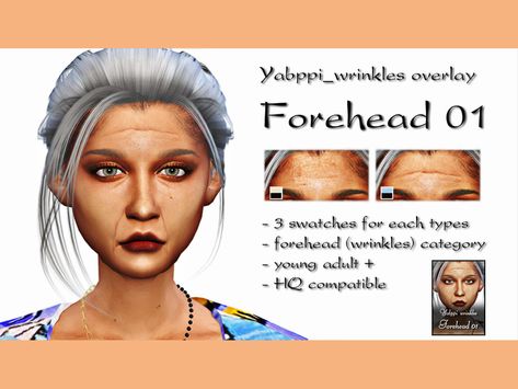 Yabppi_wrinkles overlay_forehead 01 Laugh Lines, Butterfly Face, Skin Details, Widow's Peak, Women Health Care, Forehead Wrinkles, Today Is My Birthday, Sims 4 Collections, Sims4 Cc