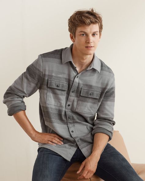 Ben Jordan, Men's Loungewear, Sante Fe, Jordan Model, Flannel Shirts, Face Reference, Mens Loungewear, Mens Flannel, Denim Button Up