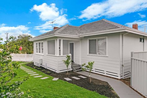 Weatherboard House, Wooden Floorboards, Renovation Costs, Cottage Renovation, Shed Doors, Cottage Exterior, Large Backyard, Old Cottage, Small Cottage