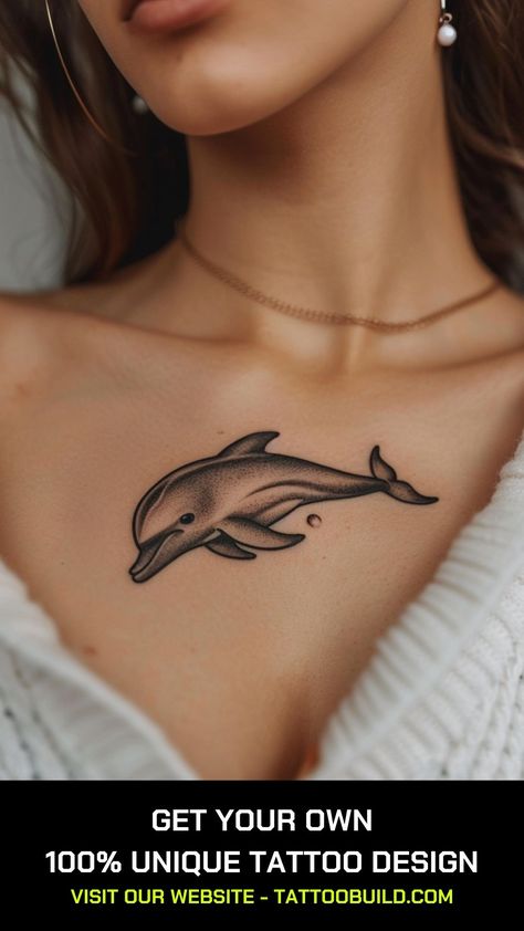 Dolphin Tattoos for Females: Meaning, and Design Ideas - Tattoo Build Dolphin Tattoo Meaning, Anchor Tattoo Meaning, Baddie Tats, Dolphin Tattoos, Dolphin Silhouette, Beach Tattoos, Dolphin Tattoo, Tattoos For Females, Dolphins Tattoo