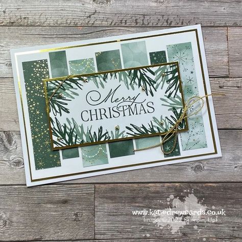 Green Gold Christmas, Happiness Abounds, Colour Challenge, Stamped Christmas Cards, Scrap Cards, Heat Embossing, Global Design Project, Merry Christmas Images, Homemade Christmas Cards