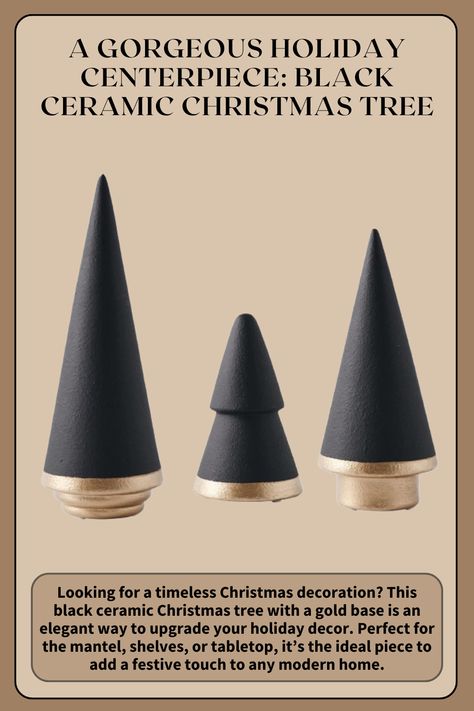 Looking for a timeless Christmas decoration? This black ceramic Christmas tree with a gold base is an elegant way to upgrade your holiday decor. Perfect for the mantel, shelves, or tabletop, it’s the ideal piece to add a festive touch to any modern home.

#ChristmasCenterpiece #CeramicTree #ElegantHolidayDecor #HolidayDecor #ModernChristmasDecor #FestiveAccents #HomeStyle #ChristmasVibes #GiftGiving #HolidayHome #SeasonalDecor #ChristmasAccents #InteriorGoals #TabletopDecor #HolidayInspo Mantel Shelves, Shelf Home Decor, Elegant Holiday Decor, Timeless Christmas, Christmas Accents, Modern Christmas Decor, Timeless Interiors, Mantel Shelf, Ceramic Christmas Trees