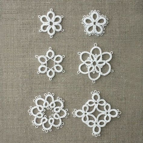 Free Tatting Patterns Beginners | Tatting Lace 6 Patterns for The Beginner Type2 Japan Clover Motif ... Needle Tatting Tutorial, Tatting Patterns Free, Needle Tatting Patterns, Shuttle Tatting, Shuttle Tatting Patterns, Tatting Earrings, Tatting Tutorial, Tatting Jewelry, Needle Tatting