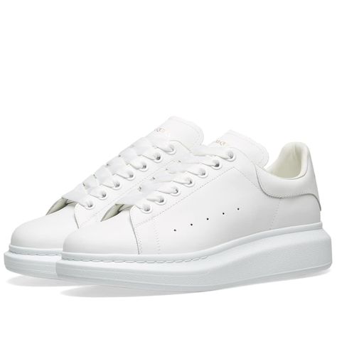 ALEXANDER MCQUEEN ALEXANDER MCQUEEN HEEL TAB WEDGE SOLE SNEAKER. #alexandermcqueen #shoes Alexander Mcqueen Sneakers Aesthetic, Alexander Mc Queen Sneakers, Alexander Mcqueen Trainers, All White Alexander Mcqueen Sneakers, All White Shoes, Adidas White Shoes, Alexander Mcqueen No.13, Mcqueen Sneakers, Alexander Mcqueen Sneakers