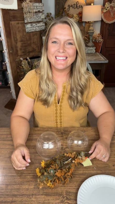 #LIVE 🍂 I’m revisiting one of my most popular fall projects and putting a new twist on it! | By Hammons Nest - Facebook Hammons Nest, Fall Halloween Crafts, Fall Crafts Diy, Fall Projects, Tree Diy, Dollar Tree Diy, Fall Fun, Fall Crafts, Crafts Diy