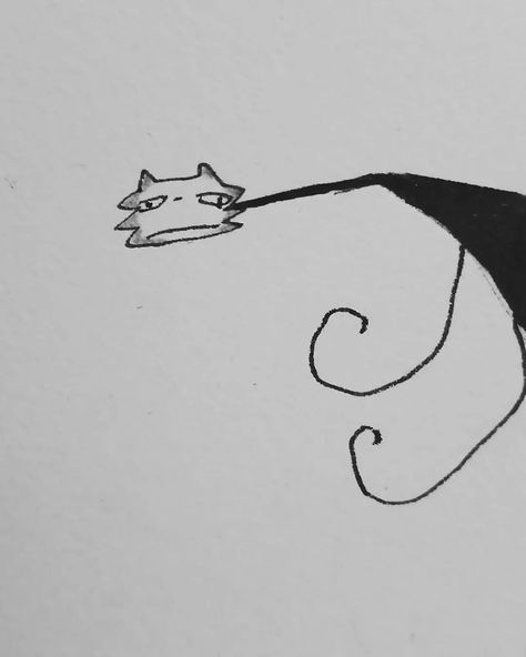 The long and jagged cat… / the long and jagged cat collection 005/100 - 3308/365 #Thelongandjaggedcat #childrensbookillustration #childrensbooks #cat #monster #negativespace #abstract #abstractart #surrealism #間 #pen #ink #art #draw #sketch #doodle #drawing #minimalmovement #guitar Cat Monster, Draw Sketch, Daily Drawing, Pen Ink, Negative Space, Children's Book Illustration, Ink Art, Children’s Books, Surrealism