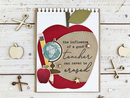 Good Teacher Card by Heather Nichols for Papertrey Ink (March 2018) Handmade Teachers Day Cards, Teachers Day Cards, Garden Words, Girl Christmas Card, Greeting Cards For Teachers, Happy Teachers Day Card, Math Valentines, Teachers Day Card, Good Teacher