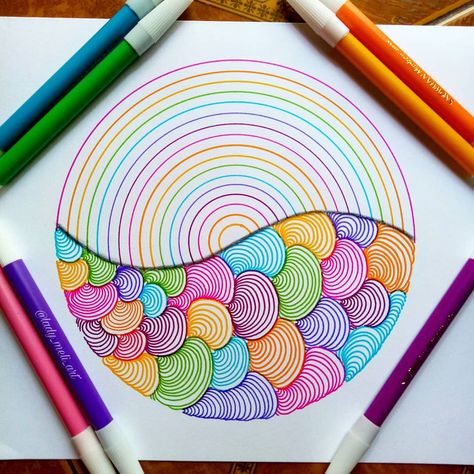 Stylo Art, Easy Zentangle, Zentangle Kunst, Drawing Hands, Seni 2d, Doodle Art Drawing, Mandala Art Lesson, Zentangle Drawings, Easy Doodle Art