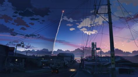 desktop wallpaper anime landscape Aesthetic Anime, Wallpapers, Anime, Blue