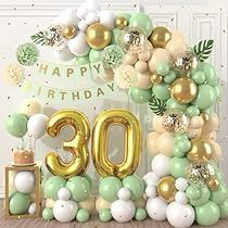 Birthday Decorations Sage Green, Birthday Balloon Garland, 60th Birthday Balloons, 30th Birthday Balloons, 40th Birthday Balloons, 50th Birthday Balloons, 90th Birthday Decorations, 80th Birthday Decorations, 70th Birthday Decorations