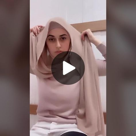 Trying this hijab style by @Maryam and I love it! Perfect open hijab s... | Hijab Styles | TikTok Hijab Style Tutorial, Fashion Tutorial, Hijab Fashion, Cotton Fabric, Fabric