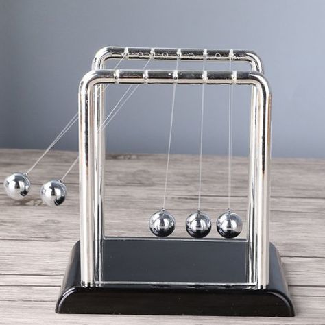 GET $50 NOW | Join RoseGal: Get YOUR $50 NOW!http://www.rosegal.com/decorative-crafts/metal-balance-perpetual-wiggler-newton-912413.html?seid=3634767rg912413 Pendulum Balls, Newton's Cradle, Science Tools, Balance Ball, Ergonomics Furniture, Perpetual Motion, Teaching Supplies, Modern Style Homes, Relaxation Gifts