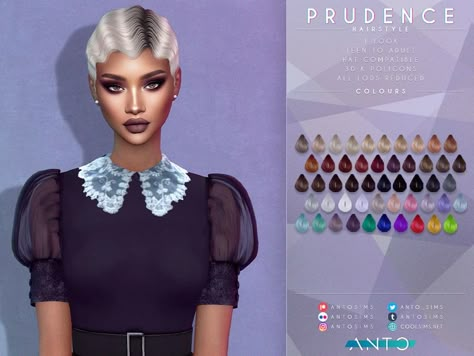 The Sims Resource - Prudence Hairstyle [Patreon] Sims 4 Cc Finger Waves, Sims 4 1940s Hair, Sims 4 Finger Waves, Sims 4 60s Hair, Finger Waves Hairstyle, 1950 Hair, 20s Hair, My Hairstyle, Waves Hairstyle