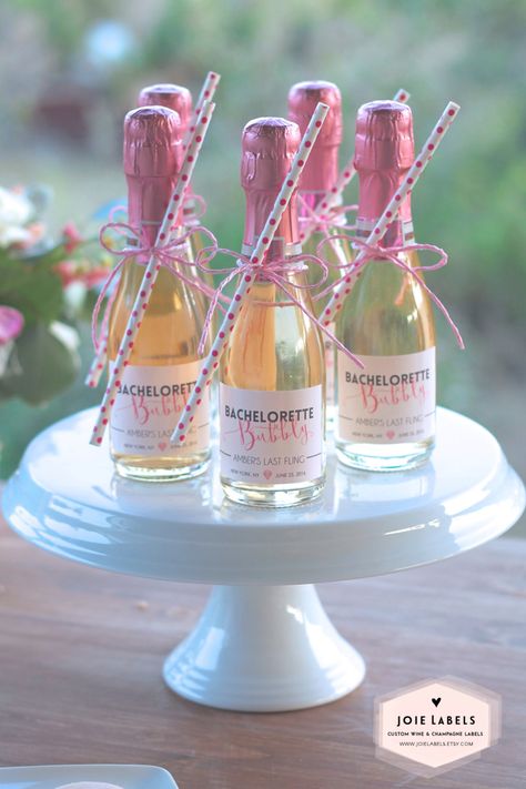 Where to Buy Mini Champagne Bottles for Wedding Favors Label Botol, Mini Champagne Labels, Creative Wedding Favors, Mini Champagne Bottles, Mini Wine Bottles, Champagne Bottle Labels, Champagne Label, Mini Champagne, Wedding Favors Cheap