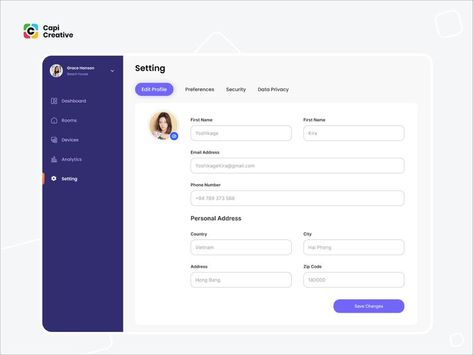 Setting Ui, Profile Settings, Beautiful Websites, List Design, Information Design, Graphic Design Fun, Screen Design, Mobile Design, Profile Design