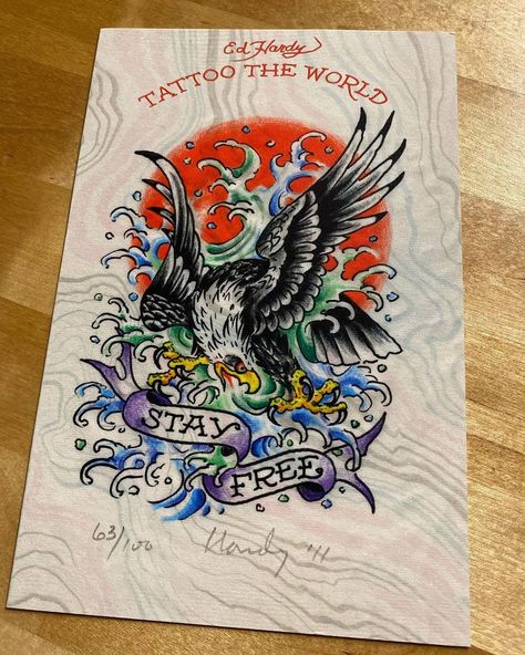 Ed Hardy Eagle, Ed Hardy Flash, Ed Hardy Designs, Ed Hardy Tattoos, Don Ed Hardy, Inktober 2024, Traditional Flash, Tattoo Signs, Traditional Tattoo Flash