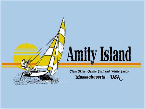 Boat Logo, Amity Island, Commercial Advertisement, American Road Trip, Network Solutions, Clear Sky, Page Under Construction, Logo Illustration, Universal Design