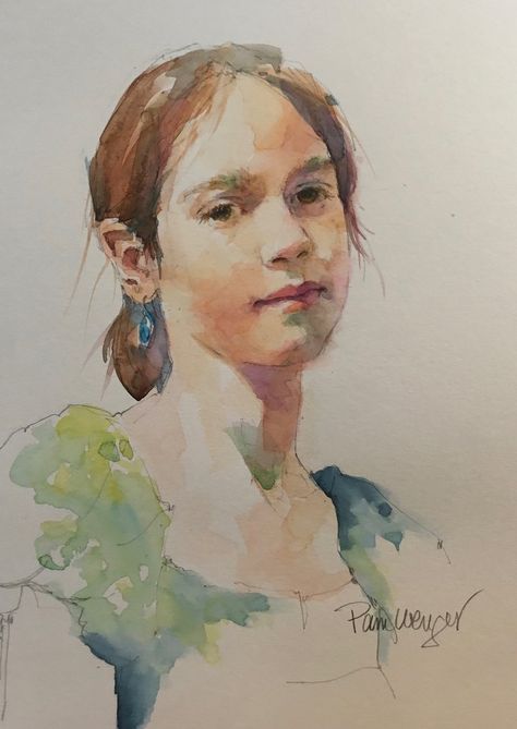 Quick Sketch Portraits — Pam Wenger Watercolors Watercolor Faces, Watercolor Portrait Tutorial, Portraits Watercolor, Watercolor Art Face, Watercolor Face, Watercolor Portrait Painting, Watercolor Architecture, Portraiture Painting, Painting People