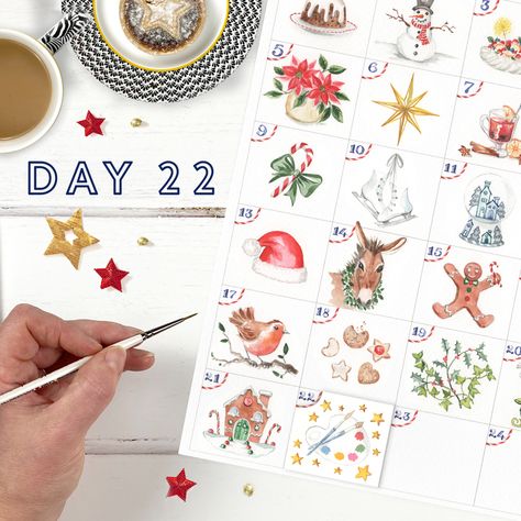 Learn to paint a festive illustration ever day in advent with me on my youtube channel. Click the link to watch! #watercolour #watercolor #learntopaint #adventcalendar Festive Illustration, Christmas Doodles, Flowers Watercolor, Christmas Nativity, Watercolour Tutorials, Dream Decor, Learn To Paint, My Youtube Channel, Aesthetic Art