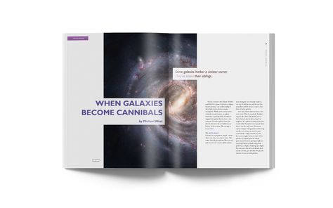 Astronomy Magazine on Behance Space Magazine Design, Space Magazine Layout, Astronomy Magazine, Cosmo Magazine, Space Magazine, Source Magazine, Tech Magazine, Tech Magazines, Graphic Design Editorial