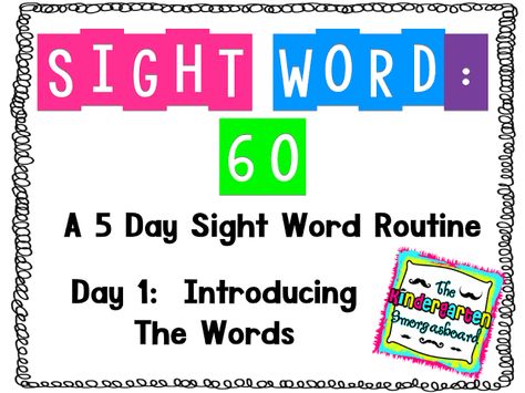 Today I am doing something new for the Kindergarten Smorgasboard!   It's our first ever week long blog series!     Starting today and each day this week, I'm going to do a blog post showing how we do Pre K Sight Words, Sight Word Spelling, Writing Sight Words, Sight Word Fun, Kindergarten Smorgasboard, Learning Sight Words, Teaching Sight Words, Sight Words List, Sight Word Reading