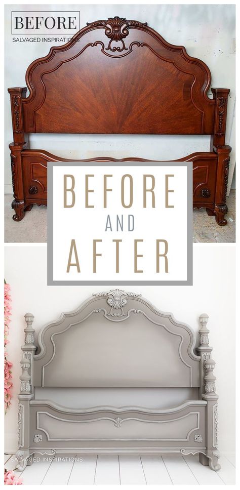 Headboard Makeover, Painted Headboard, Bed Makeover, Salvaged Inspirations, Linen Headboard, Diy Headboard, Furniture Rehab, Diy Furniture Renovation, Painting Furniture Diy