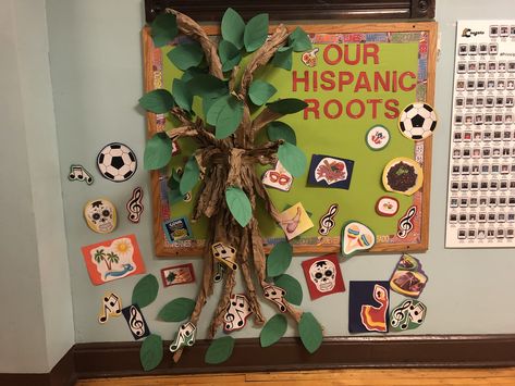 Heritage Month Bulletin Board, Hispanic Heritage Month Bulletin Board, Hispanic Heritage Month Crafts, Teaching Board, School Kids Activities, Preschool Boards, Door Decs, Hispanic Heritage Month, Hispanic Heritage