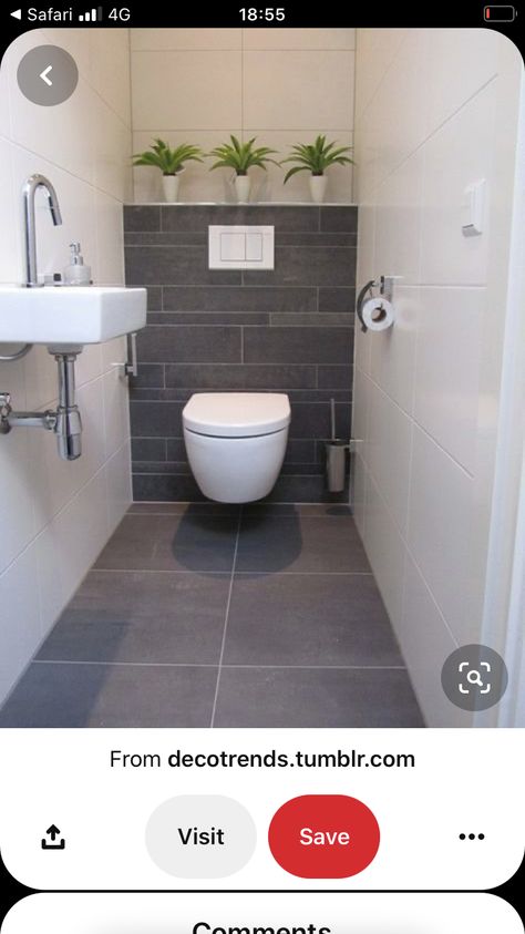 Small Toilet Design, Small Downstairs Toilet, Bathroom Under Stairs, Small Shower Room, Toilet And Bathroom Design, Toilet Room Decor, Small Toilet Room, Downstairs Toilet, Toilet Room