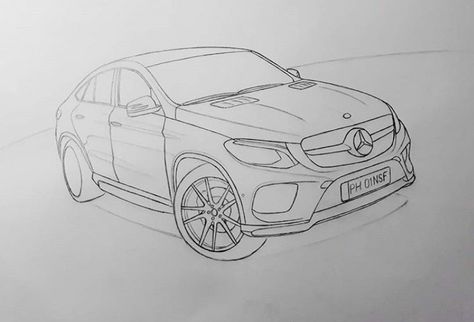 Mercedes Benz Mercedes Sketch, Mercedes 4matic, Mercedes Jeep, Mercedes C63 Amg, Mercedes Benz Glc, Pencil Drawings Easy, Car Sketch, Black Pencil, Mercedes Amg