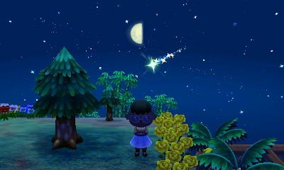 That night, on my mom's town, it was the falling star night, an random event, so I look at the sky and wish at every star I saw. Animal Crossing Night Sky, Animal Crossing Night, Ac New Leaf, Star Night, Falling Star, Falling Stars, Look At The Sky, Stars At Night, Night Aesthetic