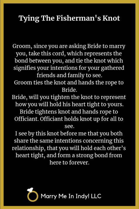 Knot Wedding Ceremony, Unity Ceremony Ideas, Fishing Themed Wedding, Fishermans Knot, Wedding Ceremony Readings, Strong Knots, Wedding Ceremony Unity, Unity Sand Ceremony, Wedding Ceremony Script