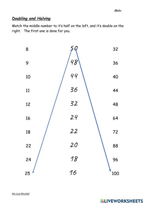 Doubling and Halving online activity for 3. You can do the exercises online or download the worksheet as pdf. Doubling And Halving Activities, Halving Activities, Doubling Rule, Doubling And Halving, Math Doubles, Systems Of Equations, The Worksheet, Kids Learning Activities, Body Systems