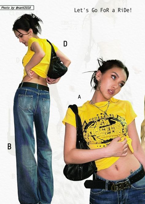 Black Yellow Outfit, Pose Fotografi, Information Age, 2000s Fashion Outfits, Looks Black, Mode Inspo, 2000s Fashion, Casual Style Outfits, Lookbook Outfits