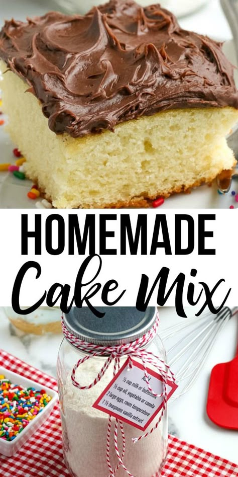 Homemade Cake Mix Recipe! You only need 5-ingredients to make this Homemade Cake Mix that you probably already have in your pantry! Easy to put together and perfect to give as holiday gifts, this cake mix recipe is perfect for the next time you're in the mood to bake a cake! Easy Yellow Cake Mix Recipes, Dry Cake Mix Recipe, Cake Mix From Scratch, Vanilla Cake Mix Recipes, Cake Mix Recipes Homemade, Yellow Cake Mix Recipes, Homemade Cake Mixes, Cake Mix Recipe, Homemade Vanilla Cake