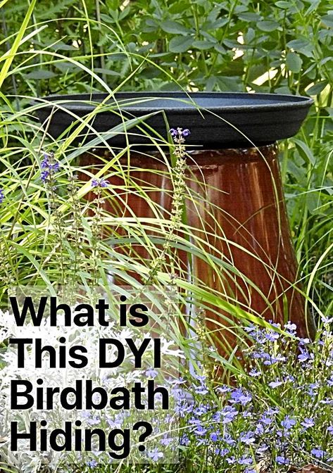 This DYI birdbath is inexpensive to make yourself. It has two purposes: provide water for the birds and hide something underneath it . . . Aerobic Septic Tank Cover Ideas, Water Pump Cover Ideas Outdoor, Bird Bath Well Cover, Cover Well Pump Front Yards, Cover For Well Pump, Landscape Around Septic Tank Lids, Wellhead Cover Ideas, Pond Pump Cover Ideas, Landscaping Around Septic Tank Cover