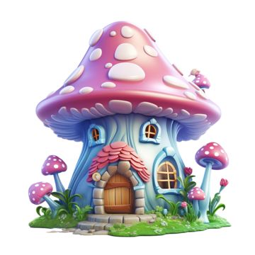 Mushroom Building, House Png, Fairy Mushroom, Logo Cloud, Free Png Downloads, Vector Trees, Black And White Tree, Halloween Icons, Transparent Image