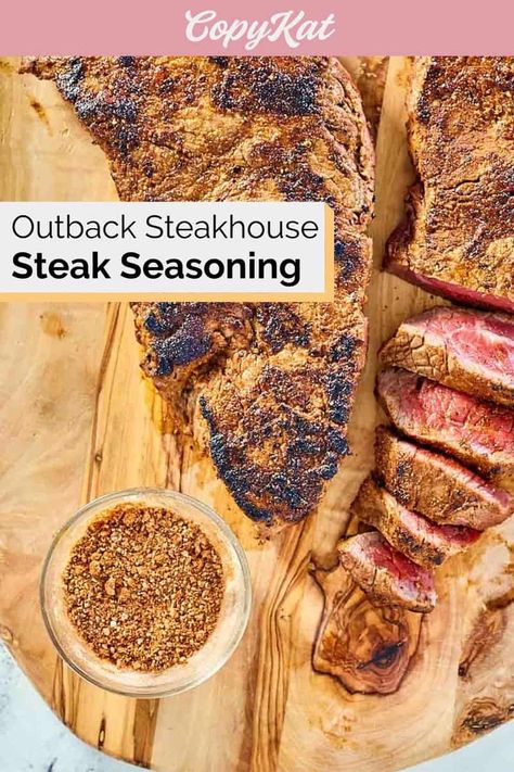 Outback Steakhouse Steak Seasoning is excellent for adding flavor to steaks. Get the easy copycat recipe and find out how to make the best steak seasoning like Outback. Homemade steak seasoning is also great for burgers, fries, and more! DIY steak rub is so much better than store-bought. Outback Steak Seasoning, Homemade Steak Seasoning, Outback Recipes, Season Steak, Best Steak Seasoning, Season Steak Recipes, Steakhouse Steak, Steak Rub, The Best Steak