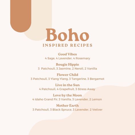 Boho Essential Oil Blend, Diffuser Scents, Candle Blends, Aries Moon, Essential Oil Roller Bottle Recipes, Eo Blends, Essential Oil Perfumes Recipes, Neroli Essential Oil, Vetiver Essential Oil