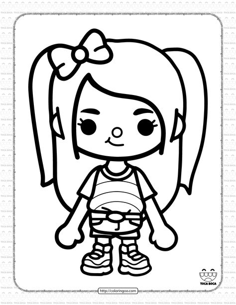 Toca Boca Colouring Pages, Toca Boca Coloring Pages Printable, Toca Boca Coloring Pages, Girls Coloring Pages, Markers Drawing Ideas, Toca Life World, Disney Art Drawings, Coloring Pages For Boys