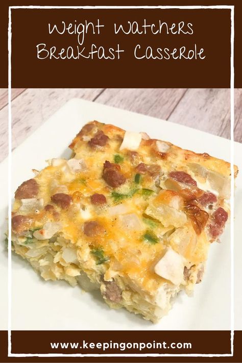 Weight Watchers Breakfast Casserole, Low Point Breakfast, Breakfast Ideaa, Weight Watchers Casserole, Weight Watchers Meals Dinner, Weight Watchers Menu, Ww Breakfast, Weight Watchers Plan, Plats Weight Watchers