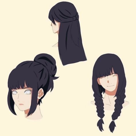 Naruto Hairstyles Female, Naruto Hairstyles, Naruto Hair, Naruto Oc Female Black, Hyuga Oc, Naruto Oc Female Brown Hair, Naruto Girl Oc, Naruto Oc Female Nara, Naruto Clans