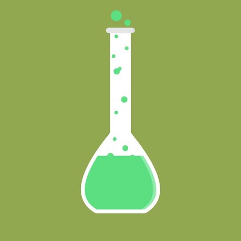 Flask Drawing, Flask Chemistry, Volumetric Flask, Illustration Science, Cute Character, Science Experiment, Doodle Art Designs, Flat Style, Science Experiments