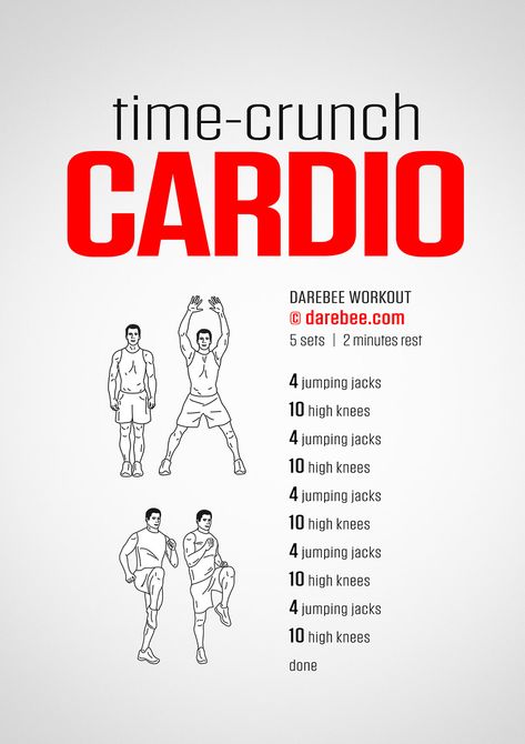 Time Crunch Cardio Workout Cardio Running, Short Workouts, Cardio Boxing, Getting In Shape, Efficient Workout, Cardio Workout At Home, Cardio Fitness, Joseph Pilates, Health Exercise