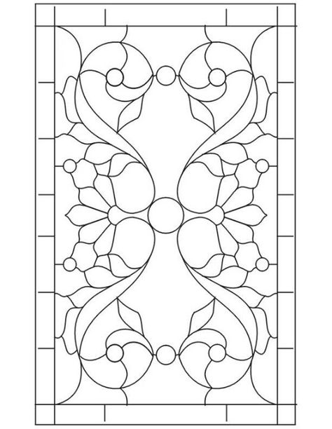 stained glass pattern Glass Painting Patterns, Stained Glass Patterns Free, Mosaic Stained, Glass Painting Designs, Design Door, زجاج ملون, 카드 디자인, Bathroom Door, Stained Glass Diy