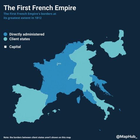 The First French Empire First French Empire, Economic Geography, Napoleon Bonaparte, State Capitals, French History, French Empire, France Map, Alternate History, Old Maps