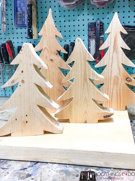 Wooden Christmas Trees | 100 Things 2 Do Wood Trees Diy, Trees Diy, Wood Trees, Wooden Christmas Decorations, Wooden Christmas Tree, Trees Christmas, Wood Christmas Tree, Christmas Wood Crafts, Navidad Diy