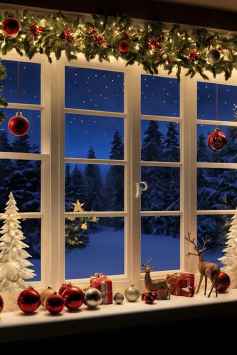 Transform your windows into magical holiday displays. Learn techniques for creating elegant window decorations that impress both indoors and out. Christmas Wonderland Decorations, Christmas Wonderland Decorations Indoor, Christmas Window Decor, Classy Christmas Decor, Wonderland Decorations, Window Decorations, Christmas Window Decorations, Classy Christmas, House Window