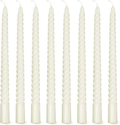 Wedding Taper Candles, Dripless Taper Candles, Spiral Candle, Long Candle, Candles Long, Candles Taper, Stick Candles, Twisted Candles, Dinner Party Wedding